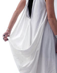 【Primordial is Primitive】 2WAY BACK DRAPE PANTS DRESS 950RO_WHITE