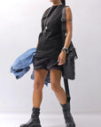 【Primordial is Primitive】 COVERED SHORT PANTS 203LOS_BLACK