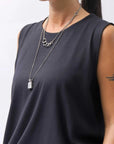 【GOTI】 TWIST RING TOP NECKLACE CN2135_SILVER