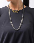 【GOTI】 TWIST RING TOP NECKLACE CN2135_GOLD