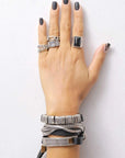 【GOTI】 TRIPLE STRIPES SILVER BRACELET_BR2345