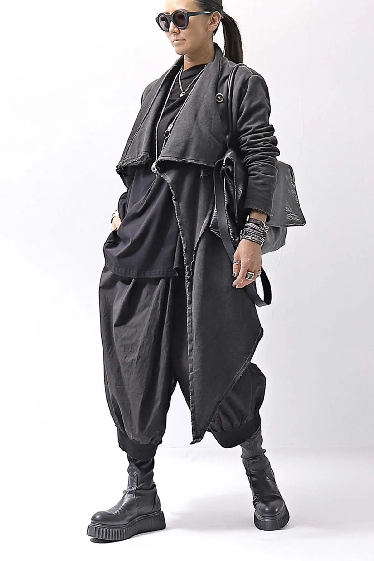 【PLÜ】 COTTON STRETCH TOP PL17T_BLACK