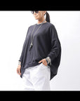 【bajra】 UNISEX BACK DRAPE TOP 154QK02_BLACK