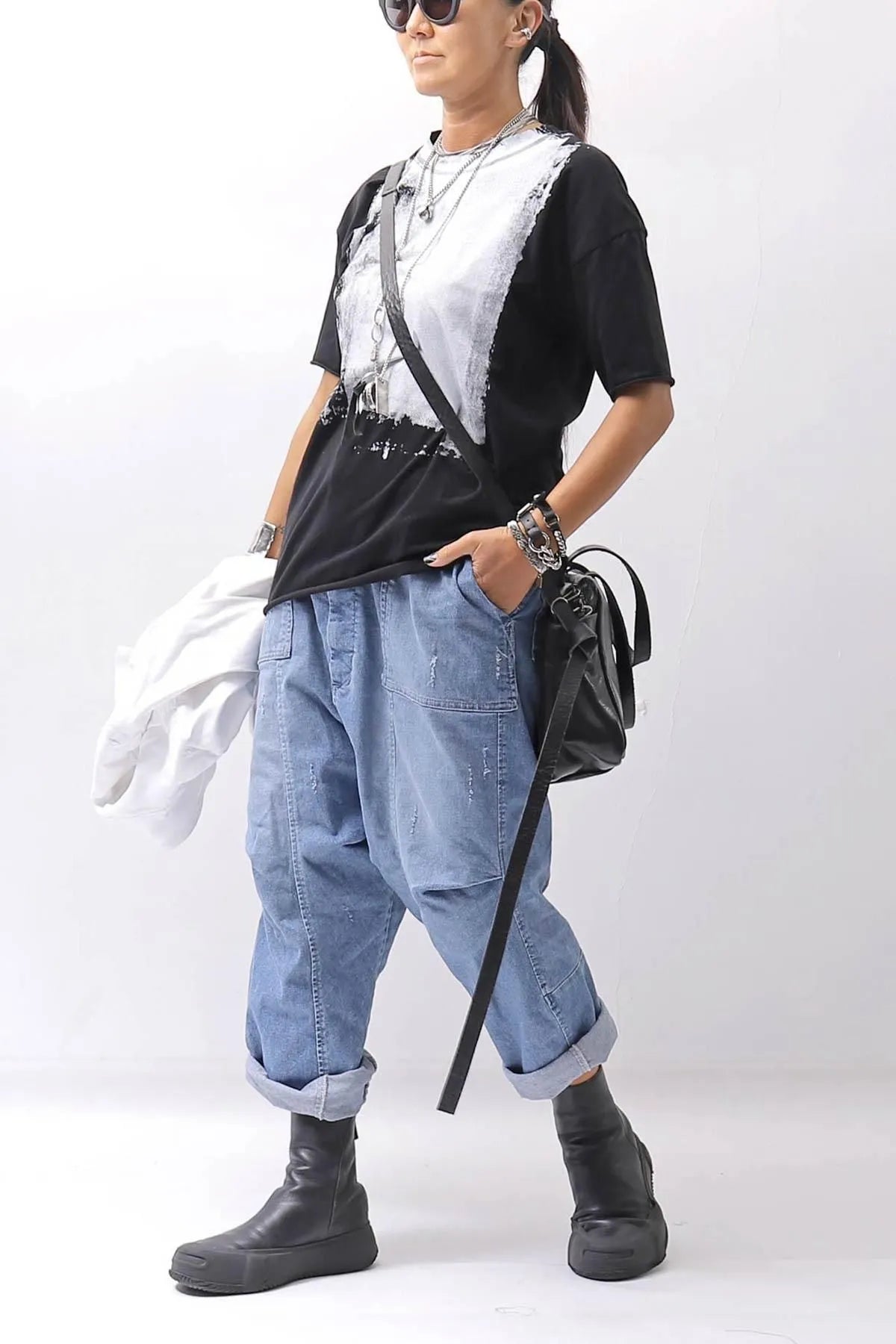 【DANIELE BASTA】2WAY SQUARE SHOULDER BAG DBM012_BLACK