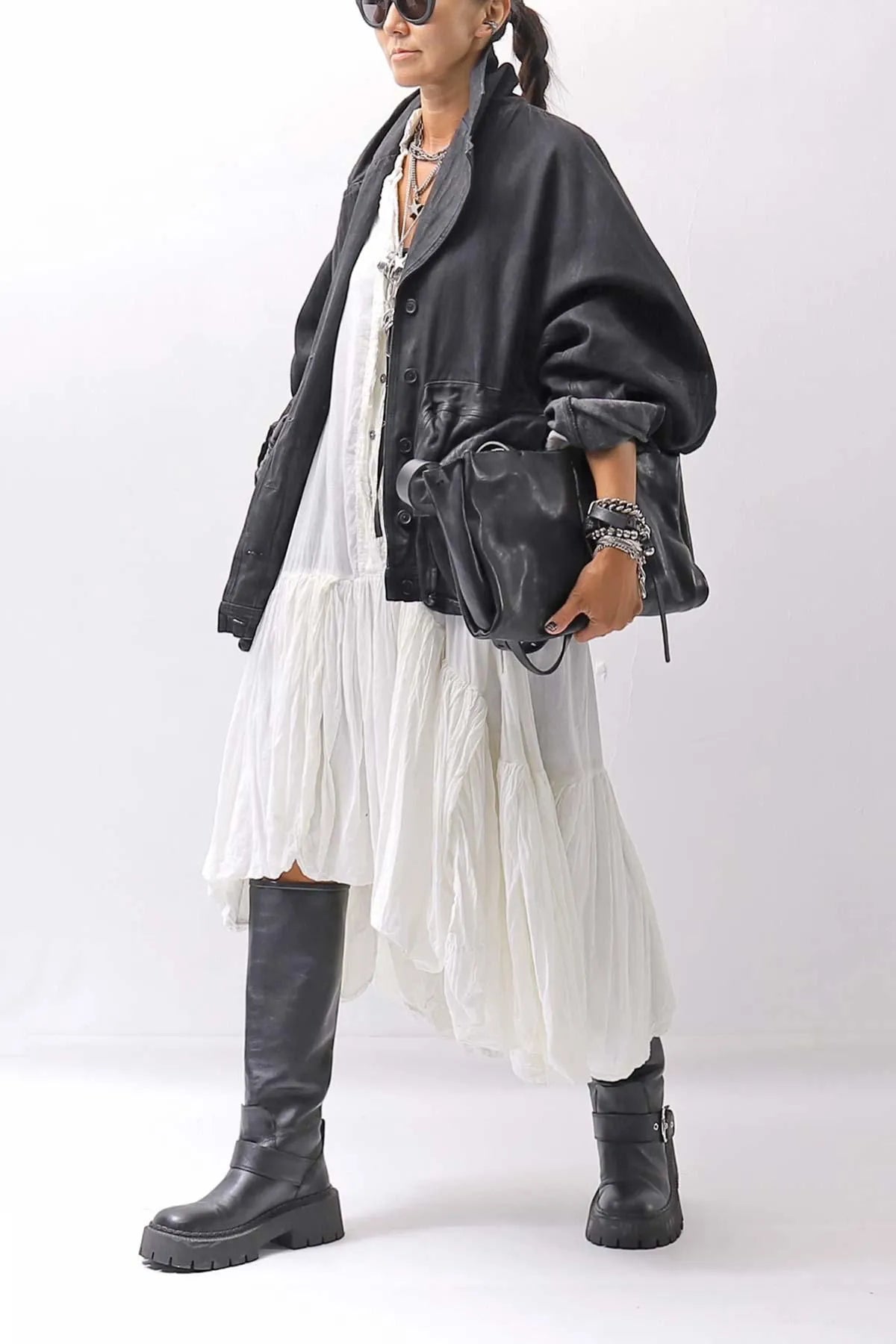 【DANIELE BASTA】2WAY SQUARE SHOULDER BAG DBM012_BLACK