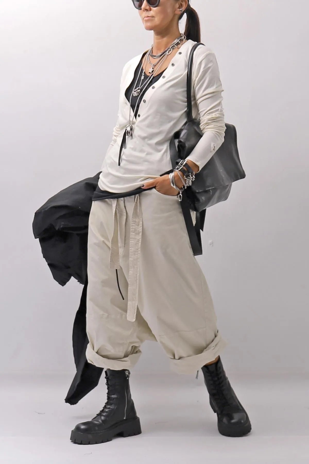 【DANIELE BASTA】 FLAP COVERED 2WAY SHOULDER BAG DBM007_BLACK