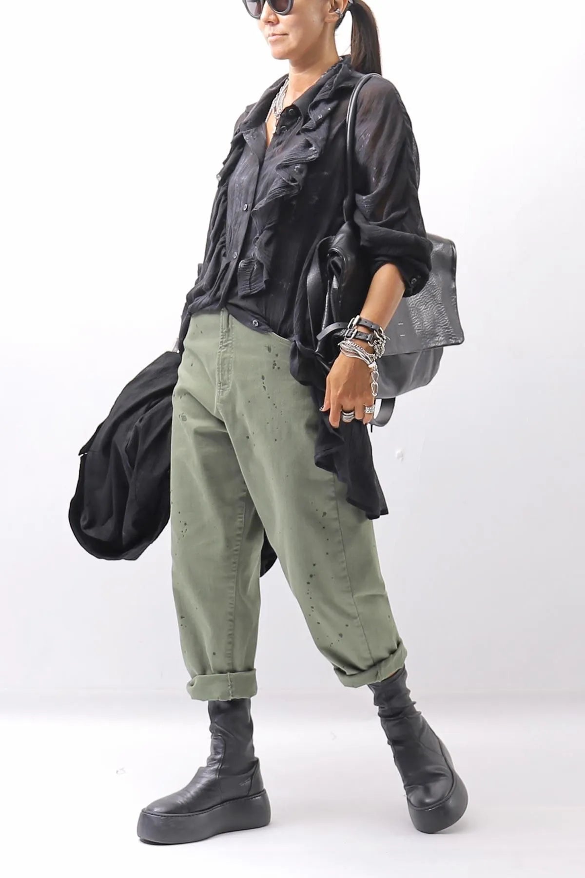 【DANIELE BASTA】 FLAP COVERED 2WAY SHOULDER BAG DBM007_BLACK