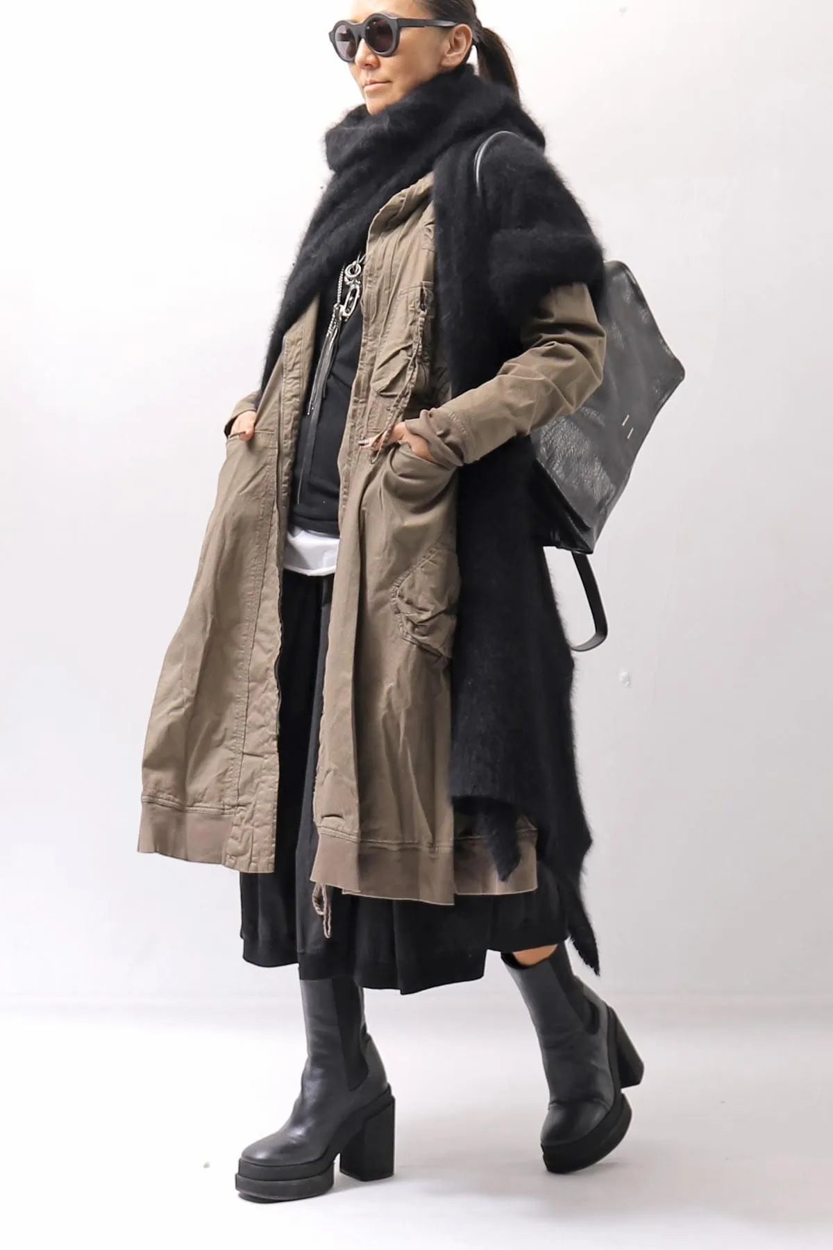 【PALOMA BARCELO】 SIDE GORE CHUNKY HEEL BOOTS_SELENE