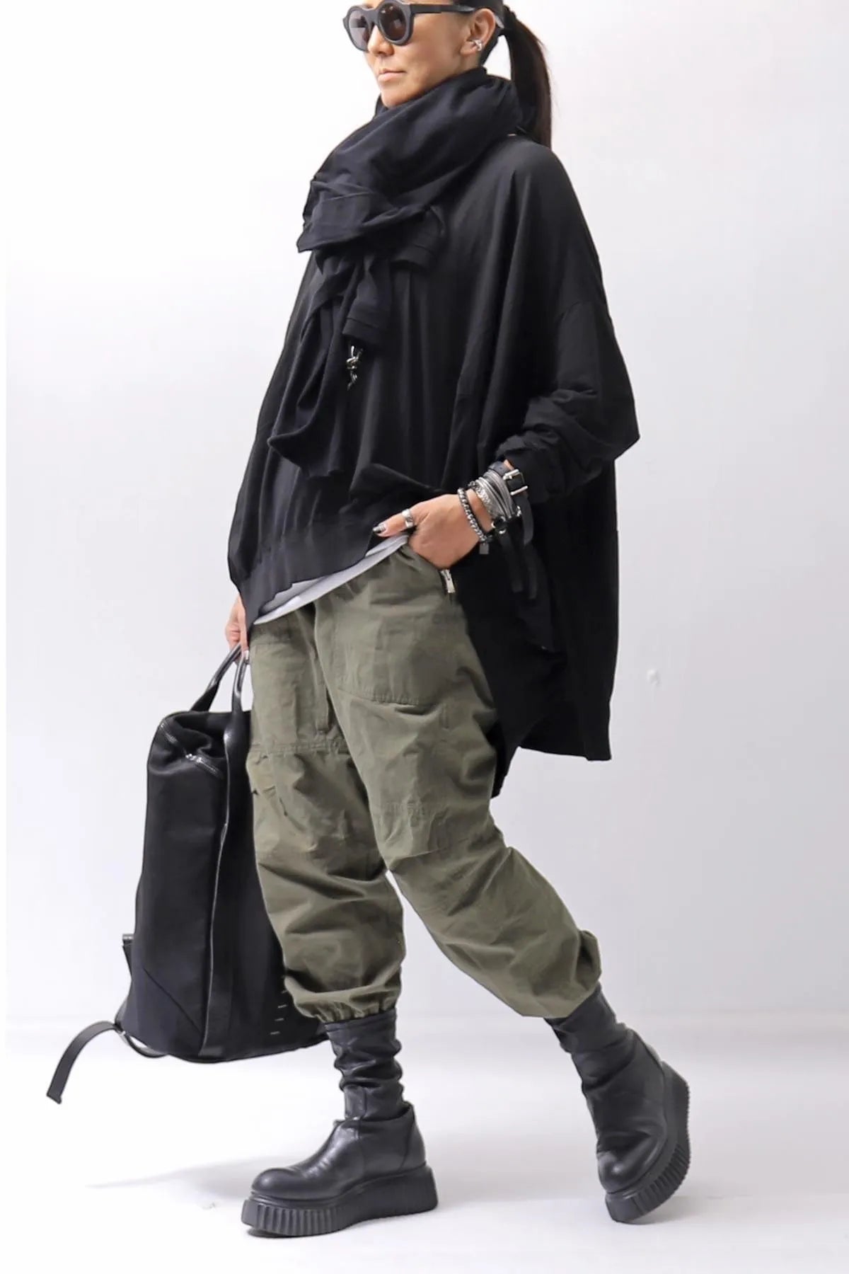 【bajra】 UNISEX COTTON EASY PANTS 159QP01_MILITARY