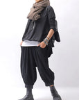 【studio b3】 UNISEX EMBOSSED MOROCCAN PANTS RBB1945_BLACK