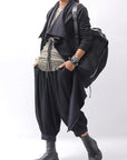 【studio b3】 UNISEX EMBOSSED MOROCCAN PANTS RBB1945_BLACK