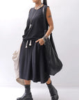 【NOSTRASANTISSIMA】 FRONT BALLOON SKIRT G145_BLACK