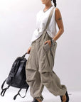 【NOSTRASANTISSIMA】 SIDE TACK SLEEVE-LESS TOP TS02_WHITE