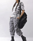 【Primordial is Primitive】 UNISEX SIDE PRINTED SLIM FIT TEE ST-709RO_WHITE