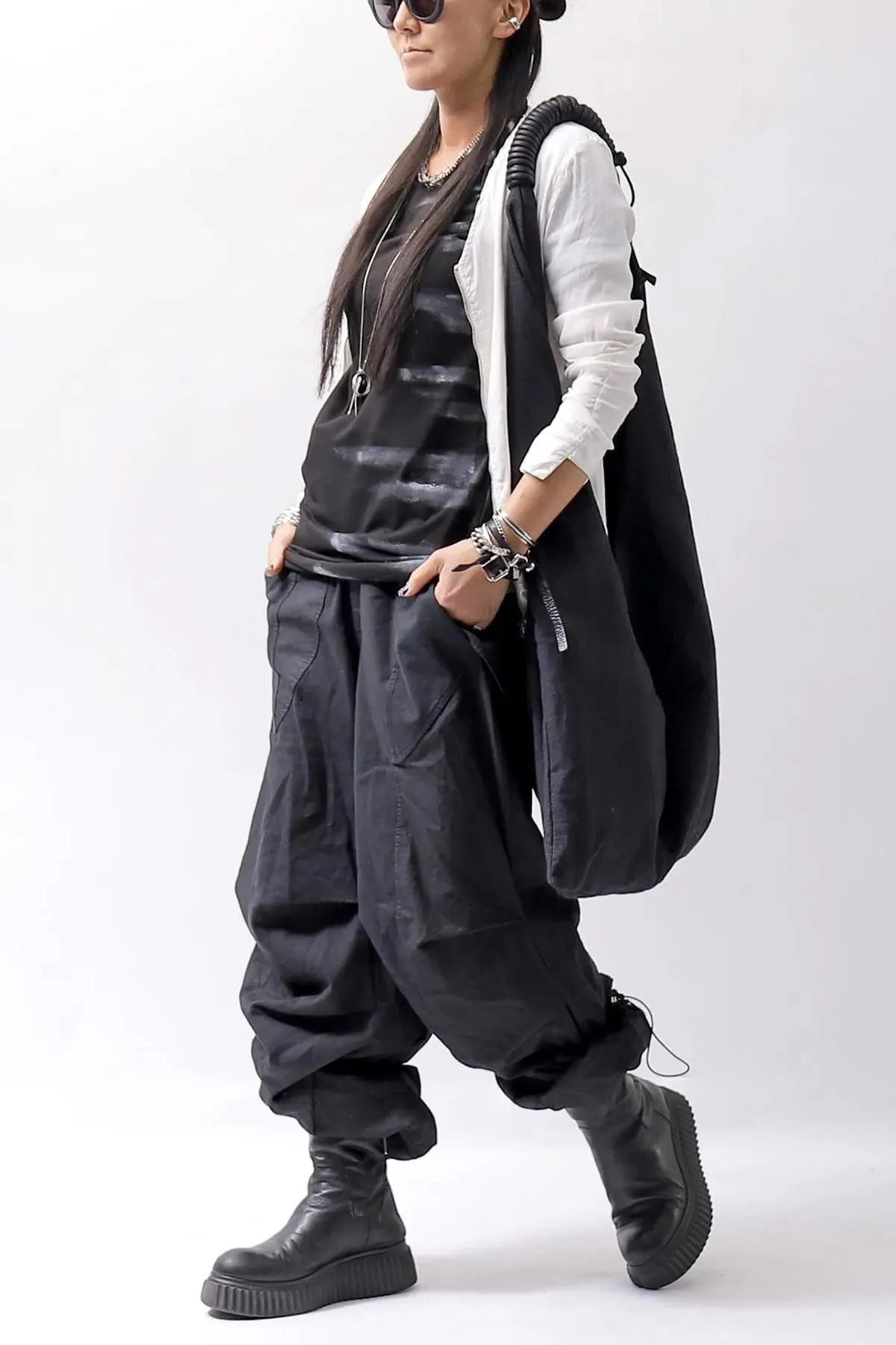 【Primordial is Primitive】 UNISEX SIDE PRINTED SLIM FIT TEE ST-709RO_BLACK