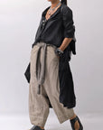 【RUNDHOLZ】 COTTON CHIFFON SHIRT DRESS _BLACK GLOSS