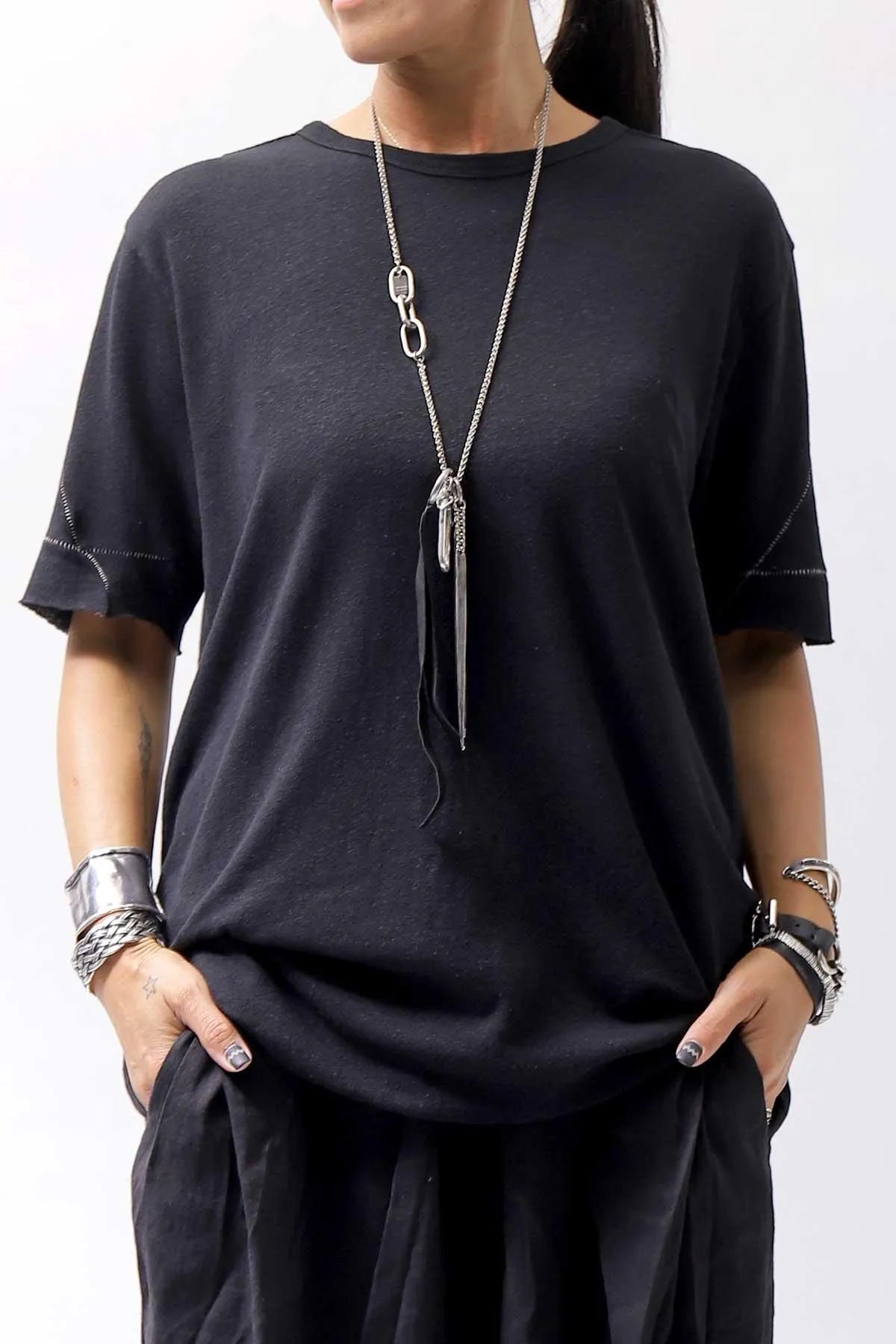 【GOTI】 CHAIN MIXED PENDANT "ARGE"_CN0304