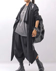 【sanctamuerte】 UNISEX ASYMMETRY SWEAT CARDIGAN_BLACK