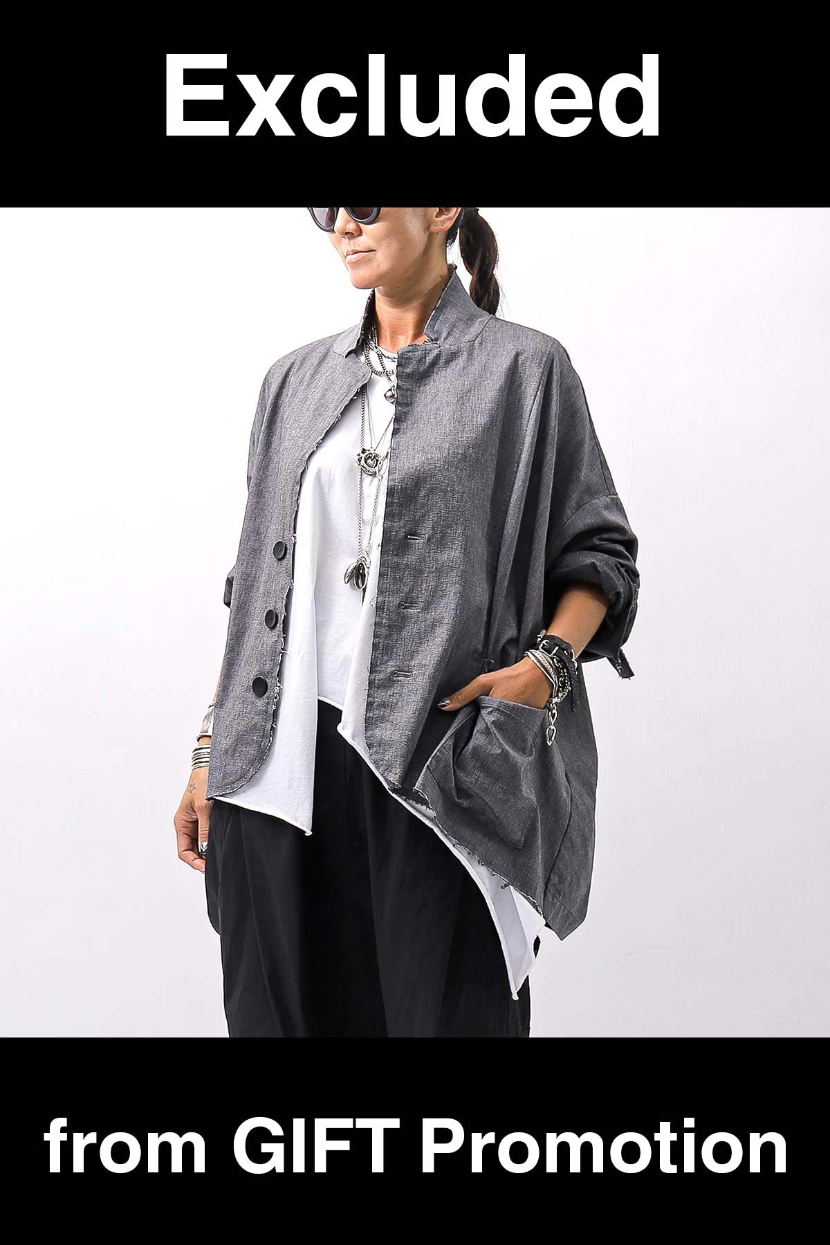 【bajra】 UNISEX STRETCH LIGHT SHIRT BLOUSON 161QB01LG/SH_GREY