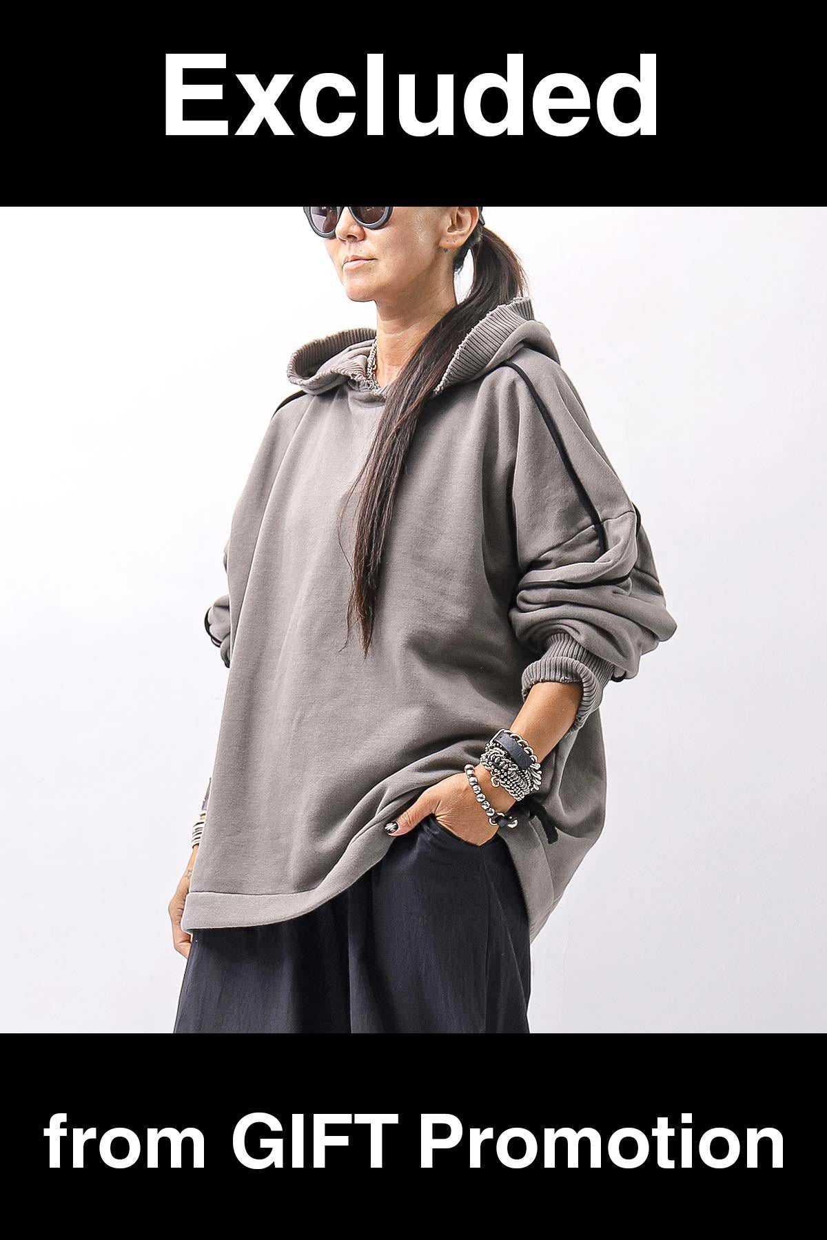 【thom/krom】 UNISEX COTTON SWEAT HOODIE MS192_CONCRETE GREY