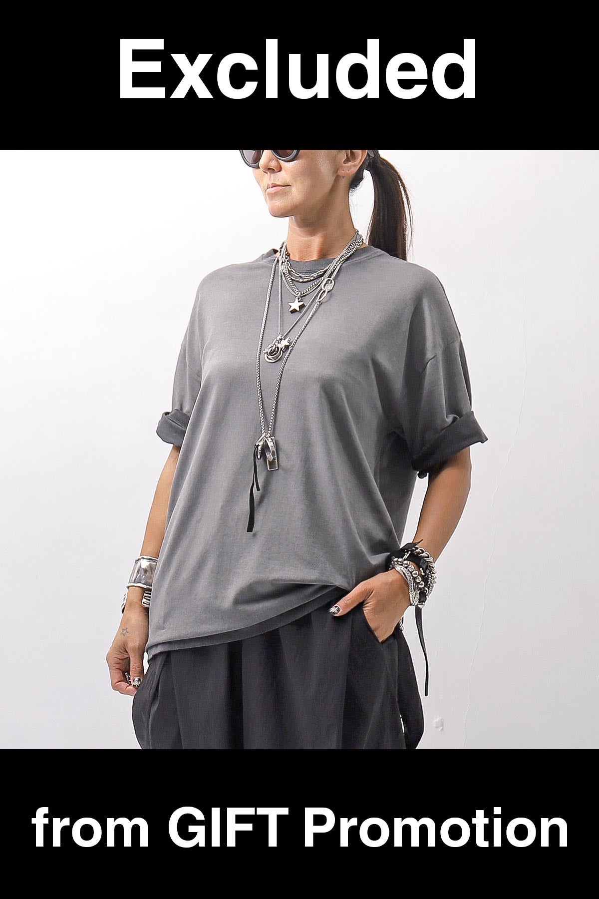 【thom/krom】 UNISEX COTTON MODAL RELAX FIT TEE MTS986_COLD DYE GREY