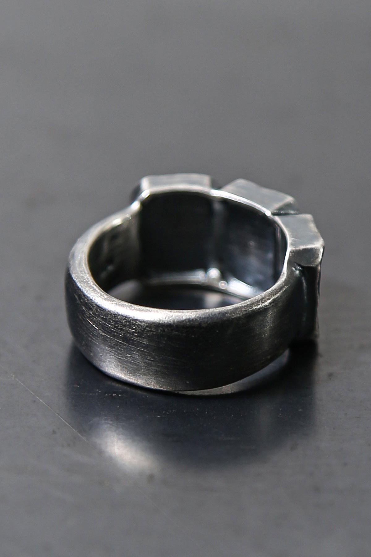 【Rusty Thought】 SQUARE DIAMOND RING 120S-PBR_SIL925+DIAMOND