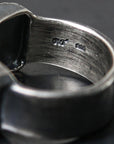 【Rusty Thought】 SQUARE DIAMOND RING 120S-PBR_SIL925+DIAMOND