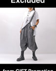 【Primordial is Primitive】 UNISEX ASYMMETRY COTTON PANTS 722AL_GREY WASH
