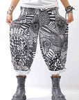 【RUNDHOLZ】 UNISEX ART PRINTED STRETCH PANTS _BLACK PRINT