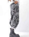 【RUNDHOLZ】 UNISEX ART PRINTED STRETCH PANTS _BLACK PRINT