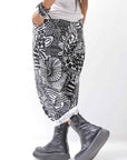 【RUNDHOLZ】 UNISEX ART PRINTED STRETCH PANTS _BLACK PRINT