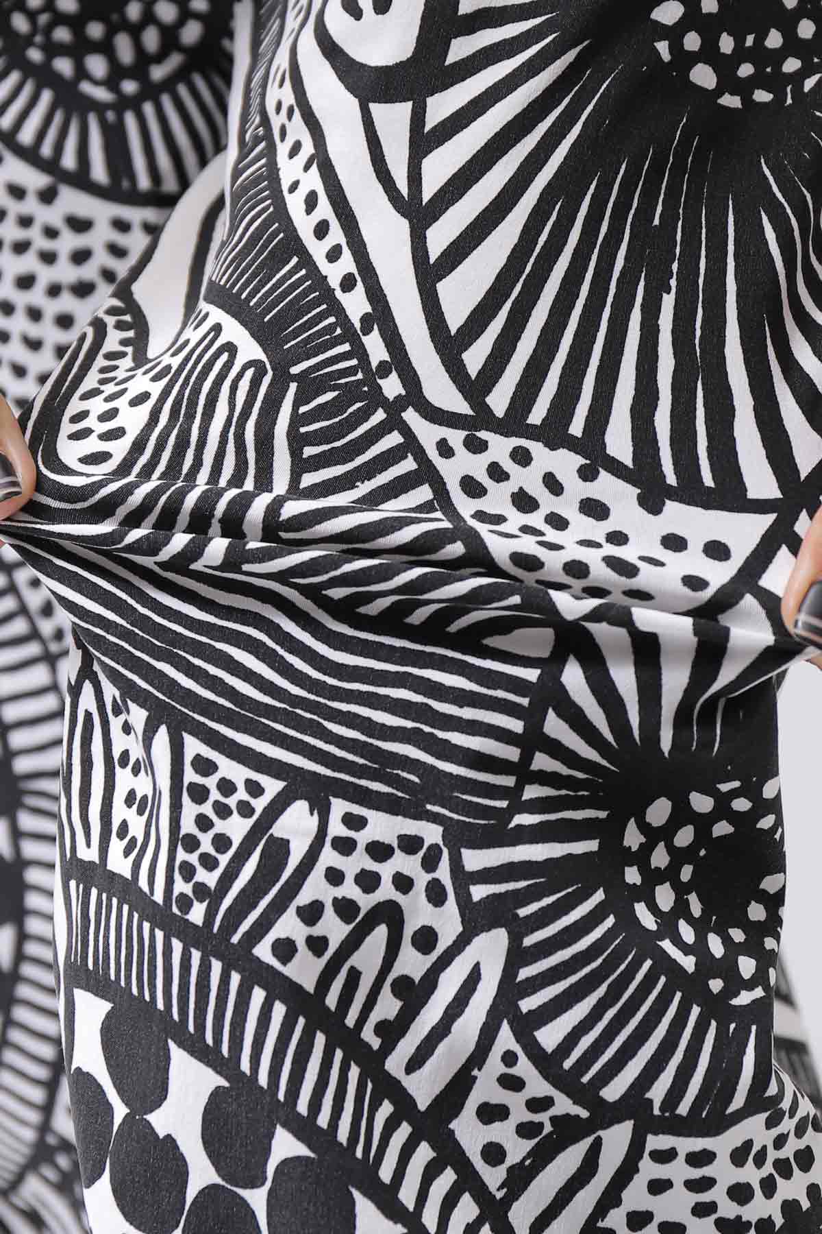 【RUNDHOLZ】 UNISEX ART PRINTED STRETCH PANTS _BLACK PRINT