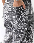 【RUNDHOLZ】 UNISEX ART PRINTED STRETCH PANTS _BLACK PRINT