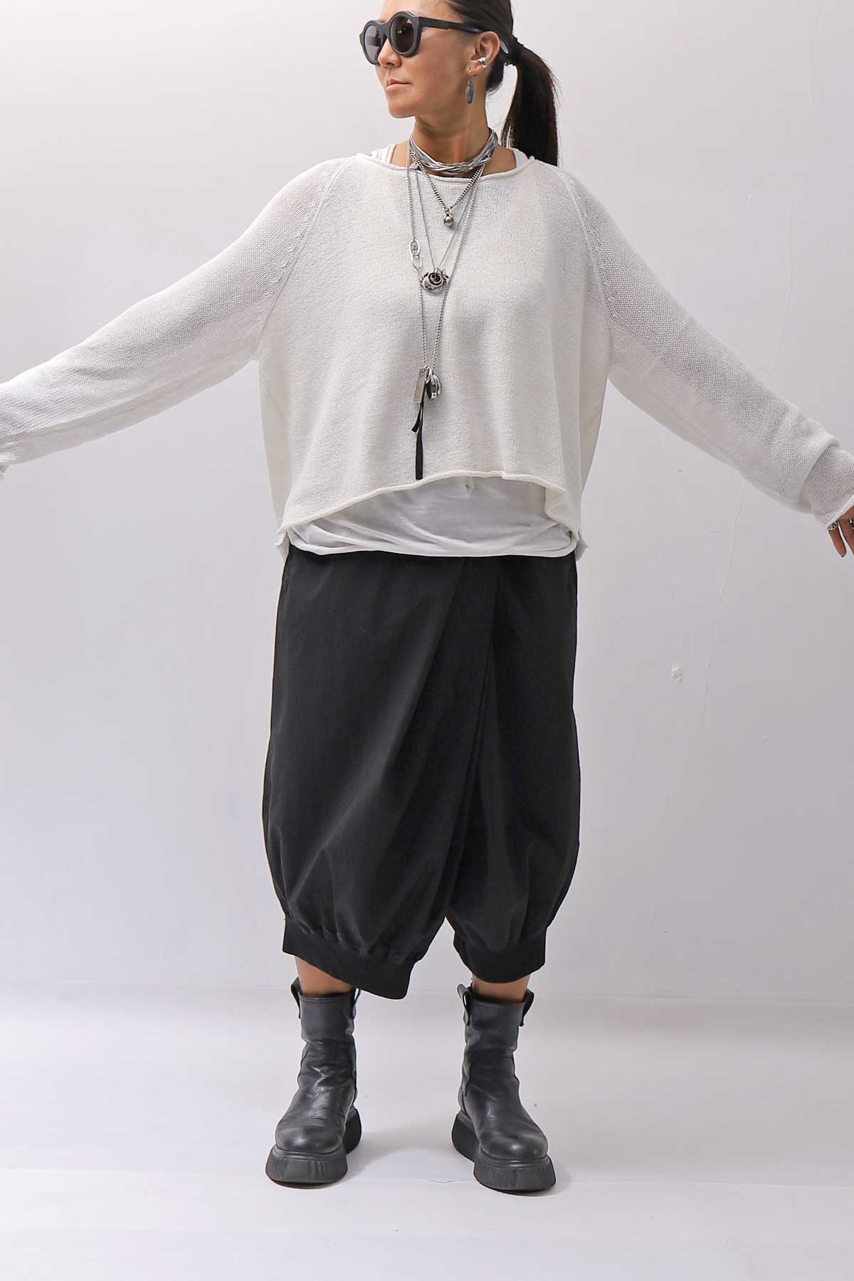 【RUNDHOLZ】 LINEN&amp;COTTON KNIT TOPS _OFF WHITE