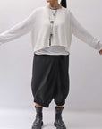 【RUNDHOLZ】 LINEN&COTTON KNIT TOPS _OFF WHITE
