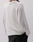 【RUNDHOLZ】 LINEN&COTTON KNIT TOPS _OFF WHITE