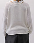 【RUNDHOLZ】 LINEN&COTTON KNIT TOPS _OFF WHITE