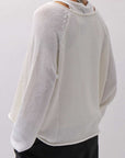 【RUNDHOLZ】 LINEN&COTTON KNIT TOPS _OFF WHITE