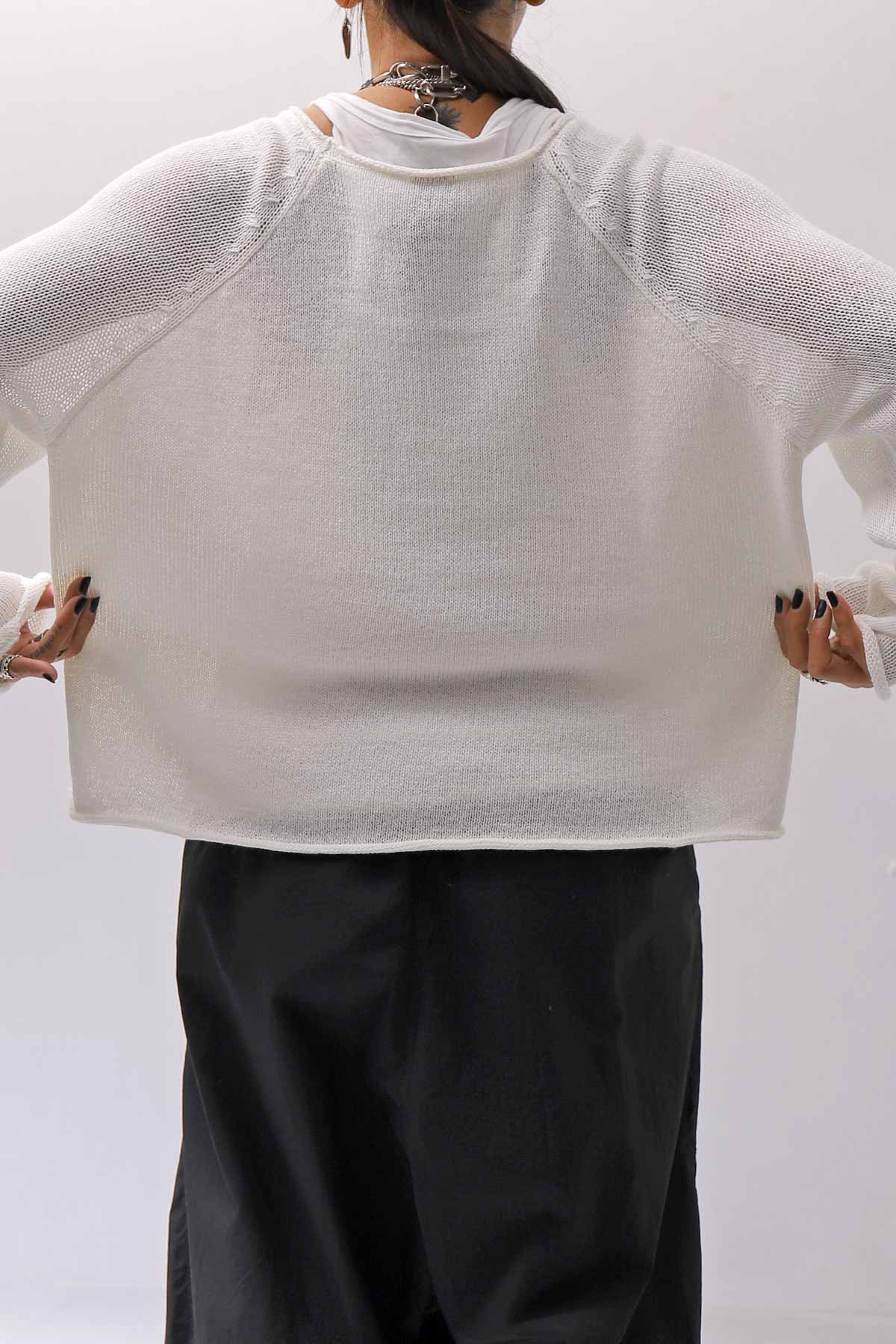 【RUNDHOLZ】 LINEN&amp;COTTON KNIT TOPS _OFF WHITE