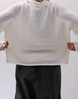 【RUNDHOLZ】 LINEN&COTTON KNIT TOPS _OFF WHITE