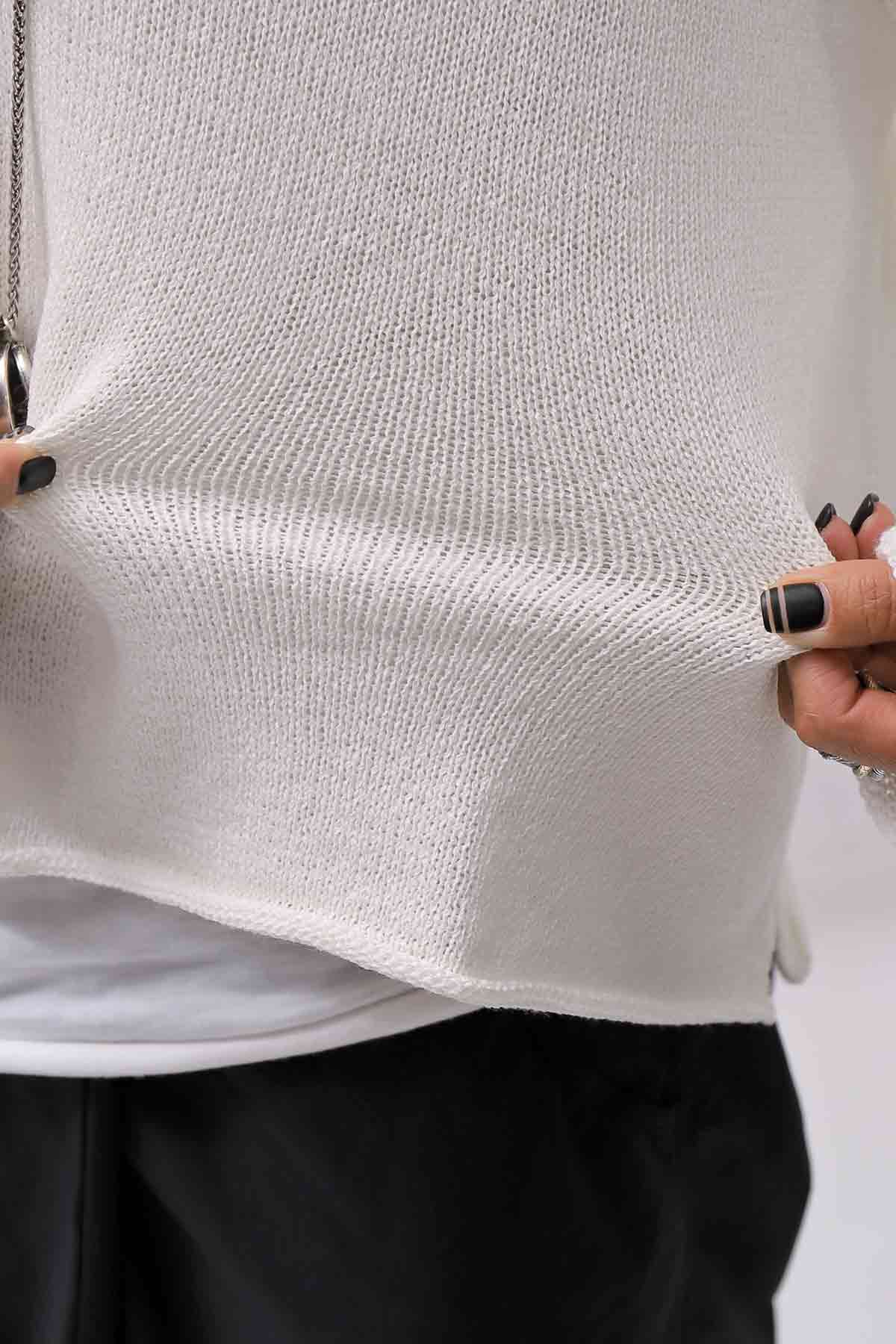 【RUNDHOLZ】 LINEN&amp;COTTON KNIT TOPS _OFF WHITE