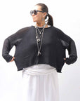 【RUNDHOLZ】 LINEN&COTTON KNIT TOPS _BLACK