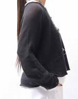 【RUNDHOLZ】 LINEN&COTTON KNIT TOPS _BLACK