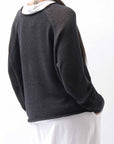【RUNDHOLZ】 LINEN&COTTON KNIT TOPS _BLACK