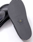 【Alès Dacchia】 UNISEX LEATHER TONG CITY SANDAL_BLACK