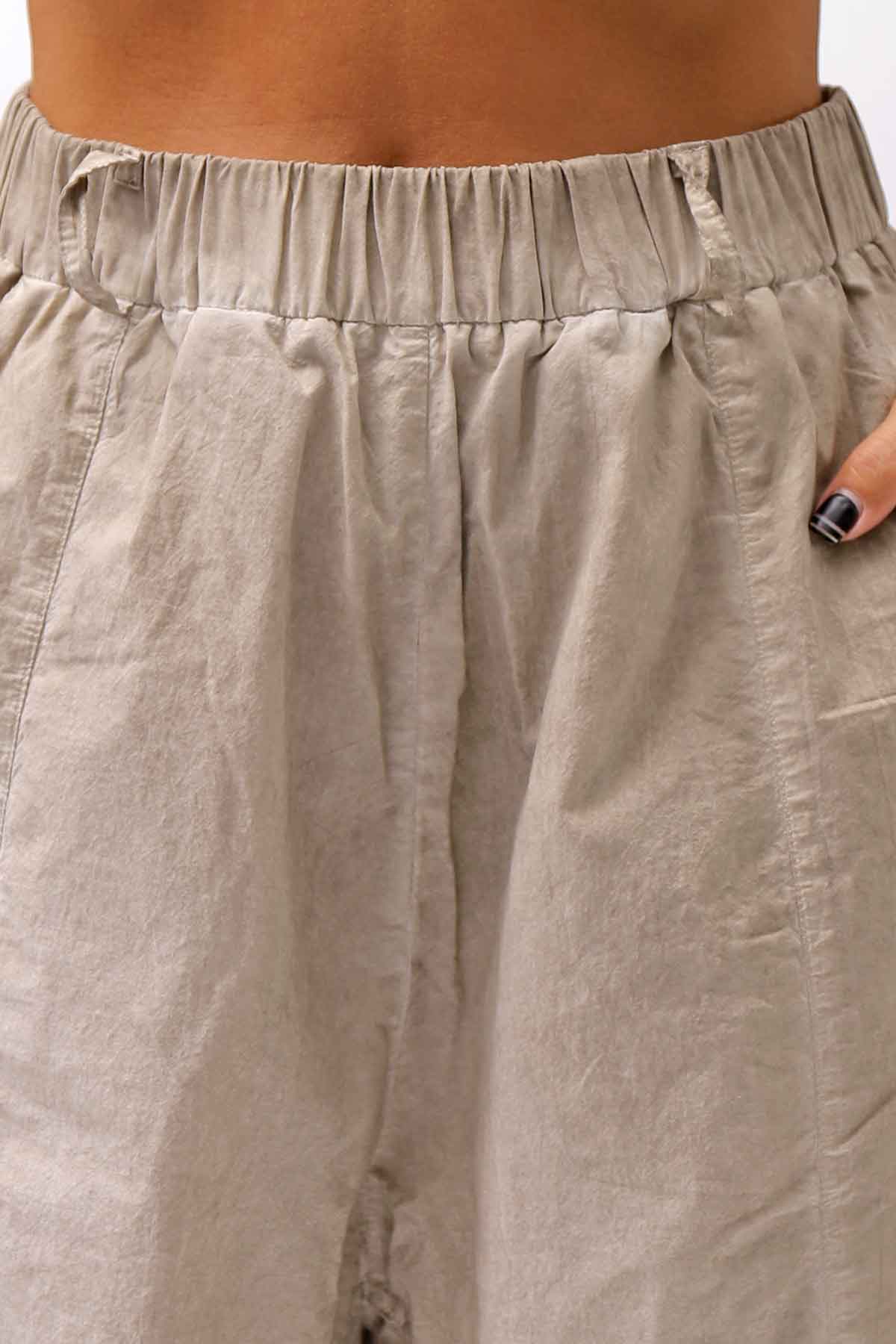 【studio b3】 UNISEX LIGHT COTTON PANTS WITH WAIST SHIRT NB2099_SAND OLD DYE