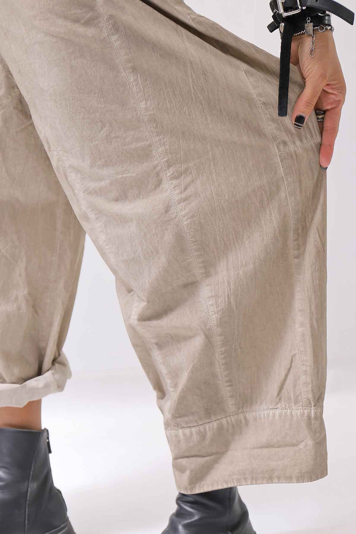 【studio b3】 UNISEX LIGHT COTTON PANTS WITH WAIST SHIRT NB2099_SAND OLD DYE
