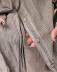 【studio b3】 UNISEX LIGHT COTTON PANTS WITH WAIST SHIRT NB2099_SAND OLD DYE