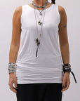 【bajra】 STRETCH INNER LONG TANK TOP BLACK&WHITE SET 160QK02