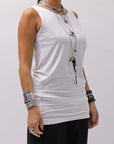 【bajra】 STRETCH INNER LONG TANK TOP BLACK&WHITE SET 160QK02